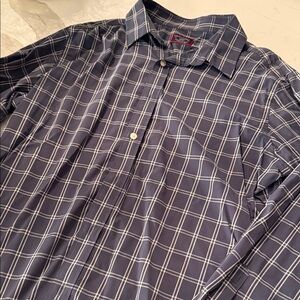 UNTUCKit Men's Blue Plaid Button Down Shirt